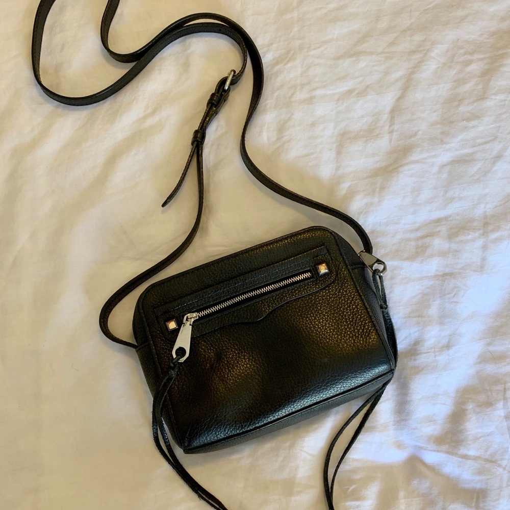 Rebecca Minkoff mini black camera crossbody bag